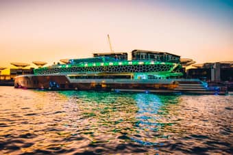 Board the lavish Mega Yacht Dinner Cruise to see numerous Dubai attraction points