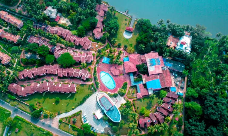 Aerial view of the resort