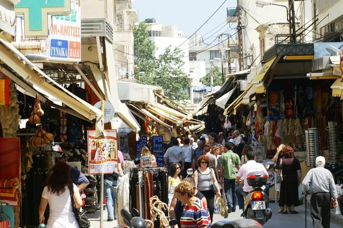 Go Shopping in Pandrossou Street Market