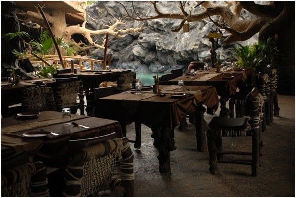 Dine in the Cave-Style Restaurant