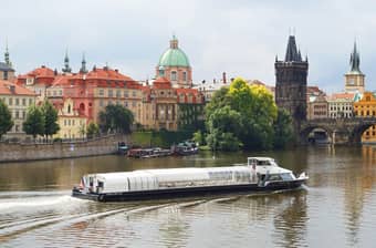 Get a unique perspective of Prague from the Vtlava River