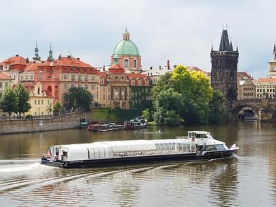 Get a unique perspective of Prague from the Vtlava River