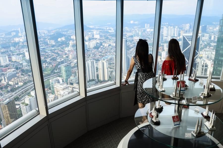 Observe the city from the observation deck of the Petronas Twin Towers