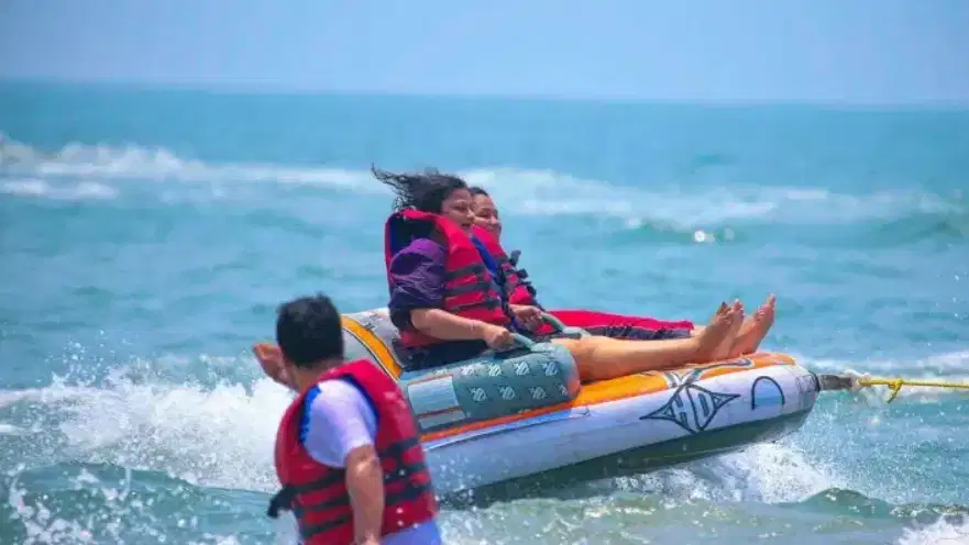 Bumper Boat Ride at Havelock Island, Andaman
