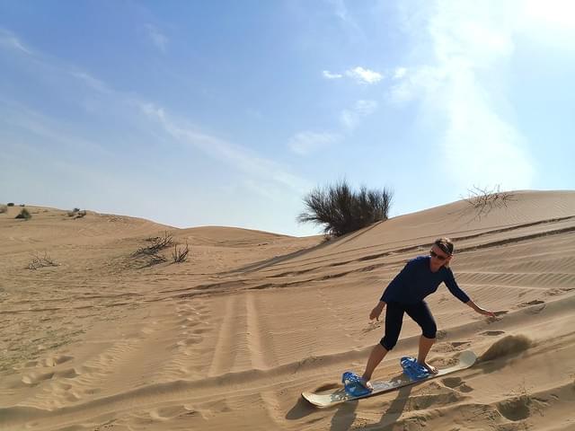 SandBoarding in desert
