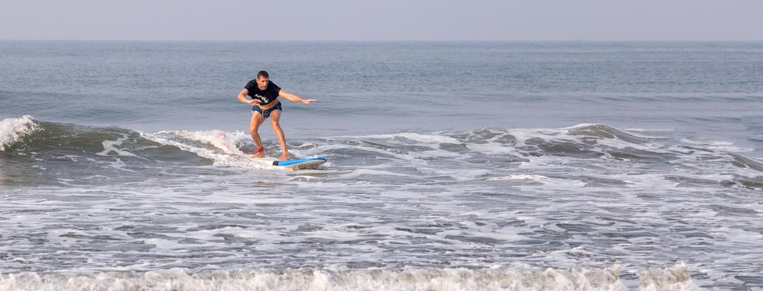 Water Surfing in Goa at Mandrem Beach Image