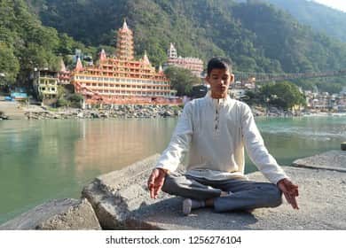 Meditate in the peaceful temple premises