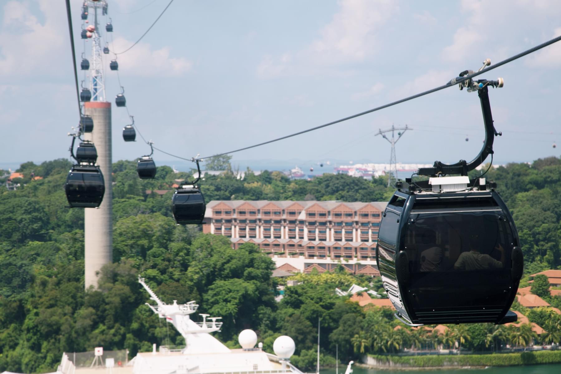 Singapore Cable Car With Wings Of Time