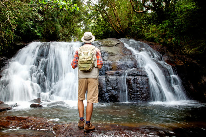 Make memories with your companions at the cascading falls