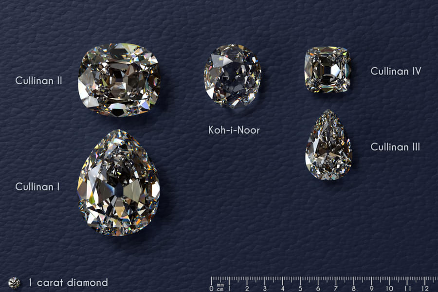 Get a chance to see  Cullinan diamonds and Kohi–i–Noor