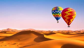 Embark on a Hot Air Balloon ride in Wahiba Sands