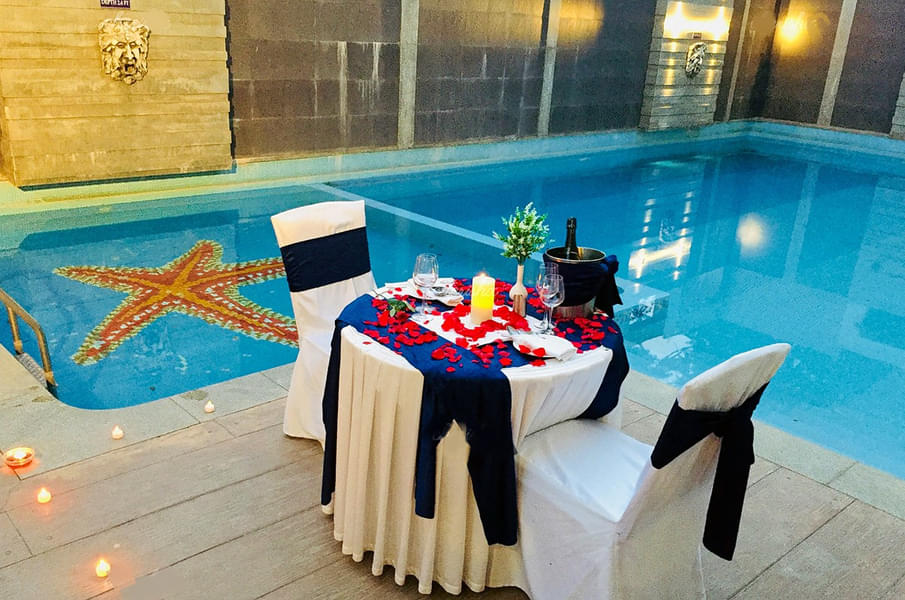 Poolside Candle Light Dinner in Bangalore Image