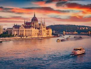 Aerial view of Danube River