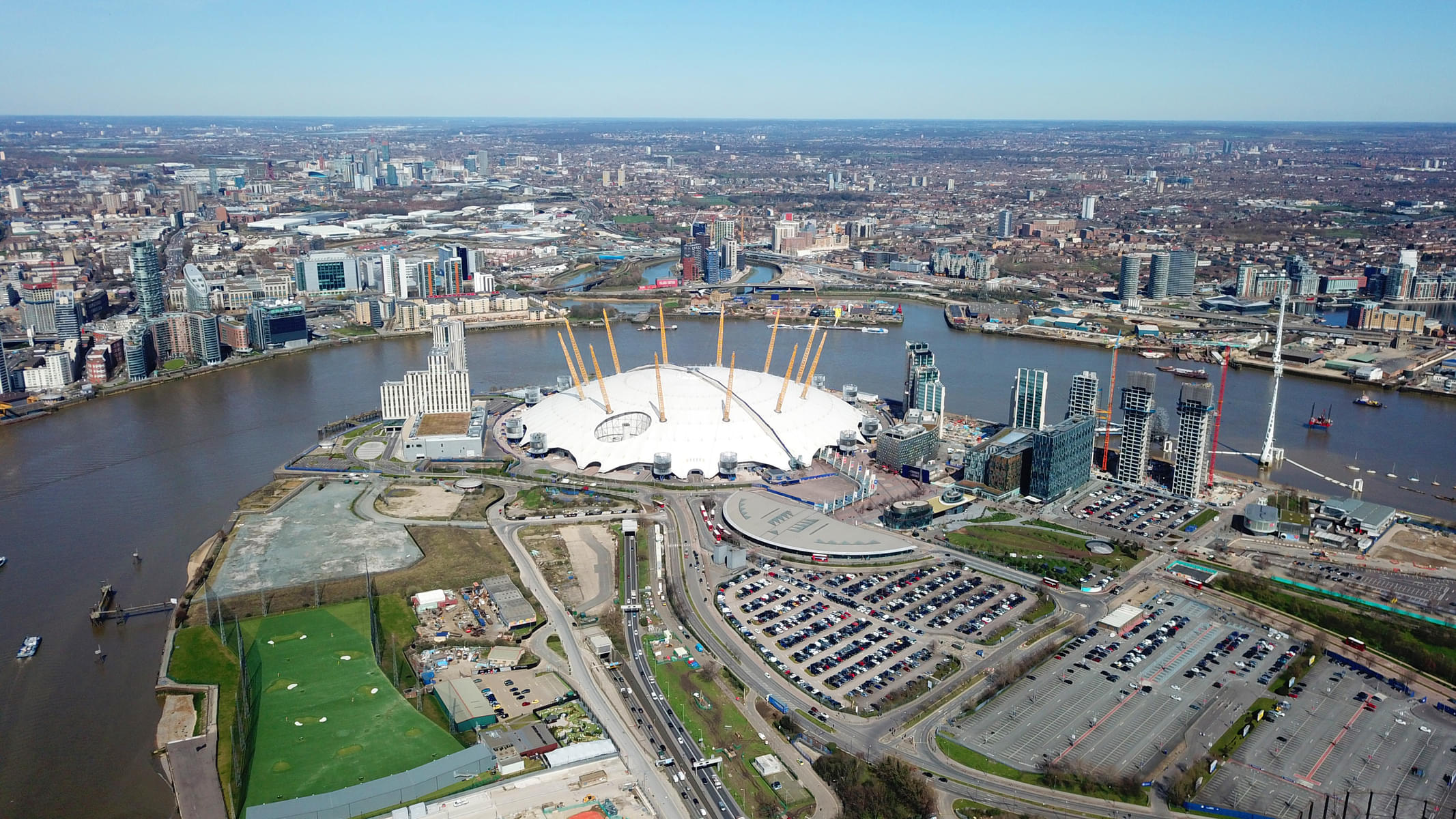 See the O2 Arena from above