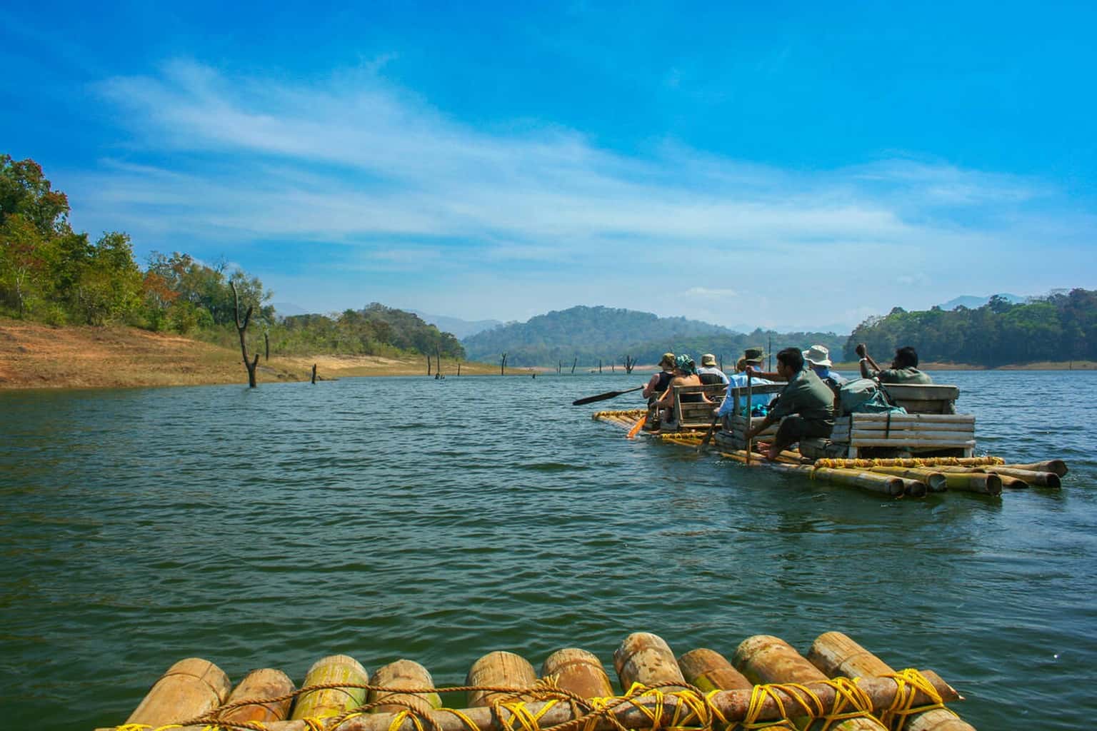 Bamboo Rafting in Periyar National Park With Trekking