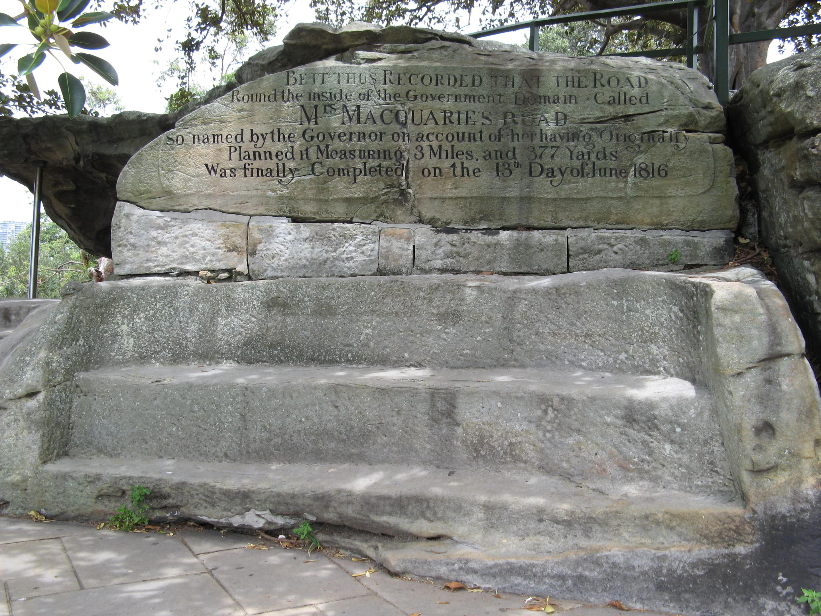 Mrs Macquarie's Chair Overview