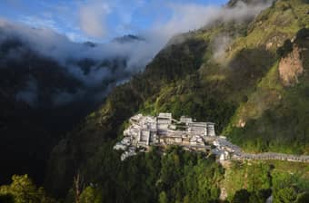 Aerial View of Vaishno Devi Temple