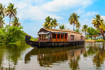 Arial view of Kumarakom Houseboat