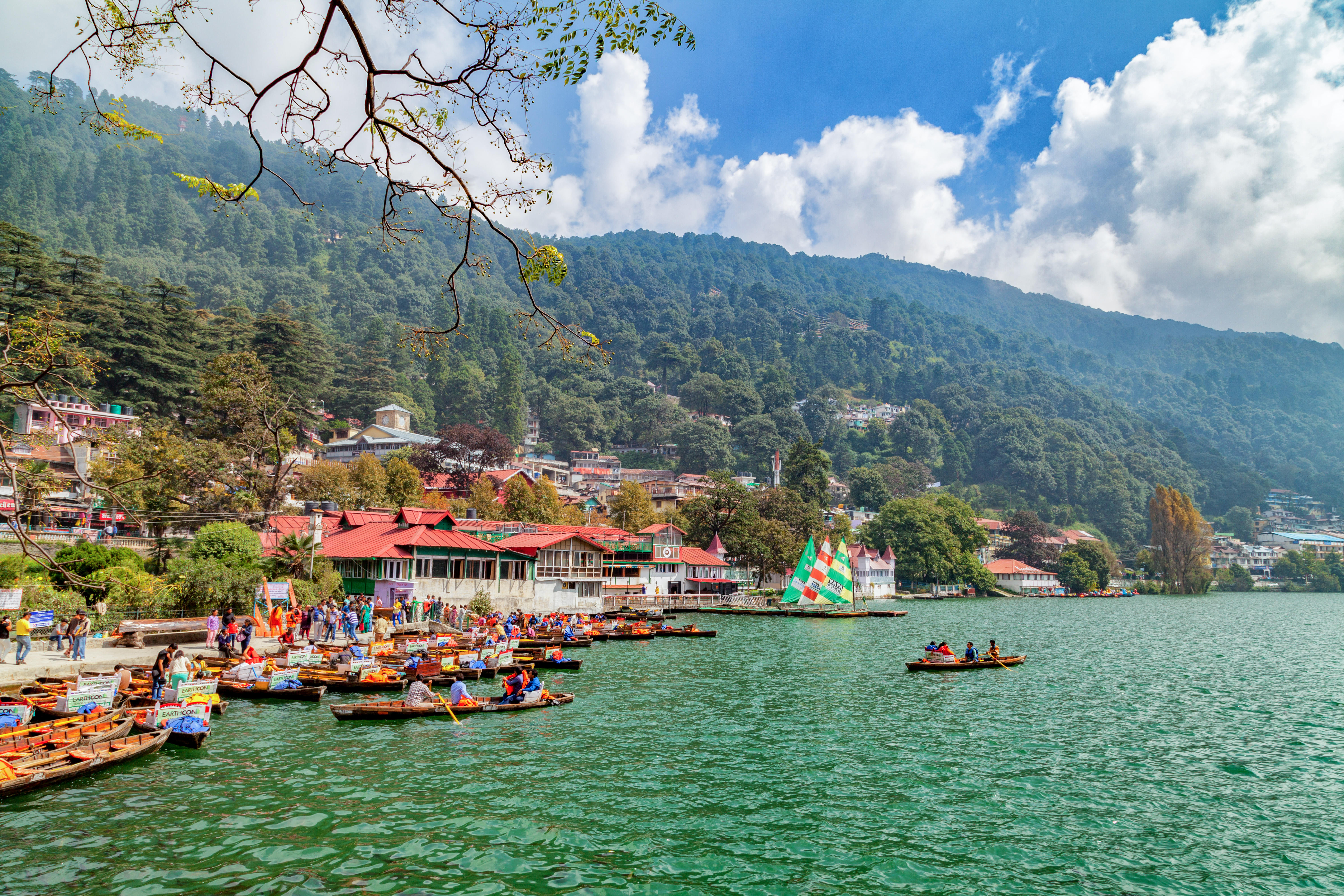 Beautiful landscape of Himalayan hill station Nainital, Uttarakhand