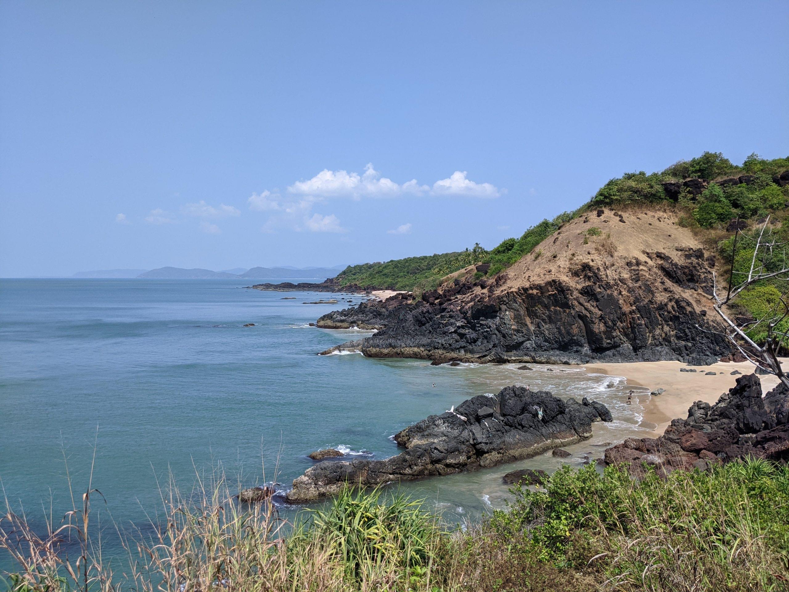 Take in the beautiful views upon reaching the sea caves