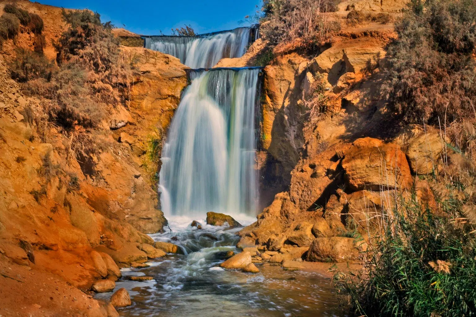 Soak in the beauty of Wadi el Rayan waterfalls
