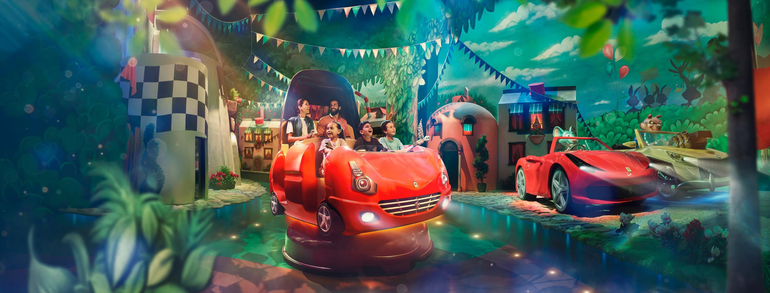 Enjoy interactive challenges and amazing special effects as you ride Benno's Great Race