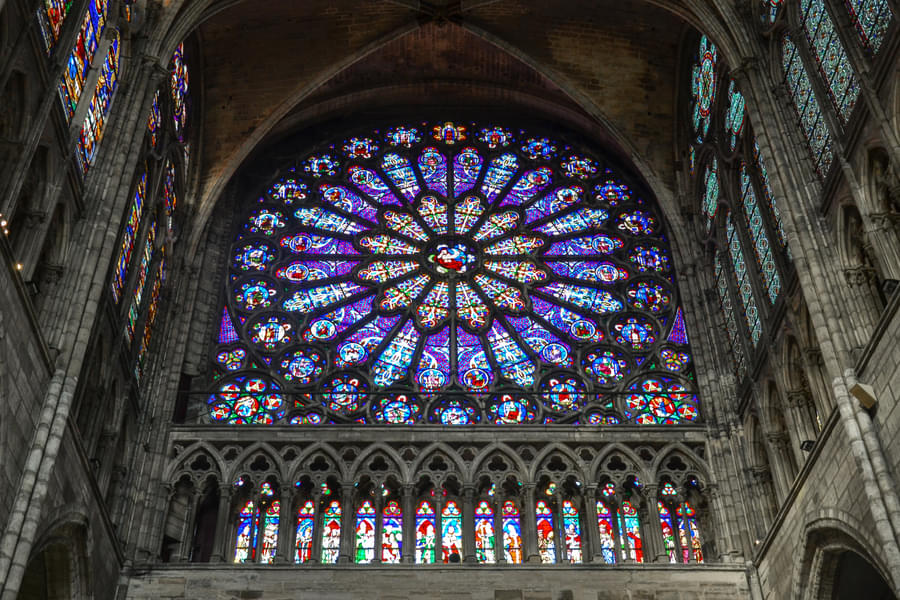 Marvel at the amazing French art i.e. stained glass windows