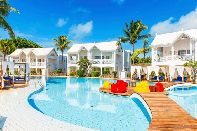 Gorgeous exterior of Seaview Calodyne Lifestyle Resort, Mauritius