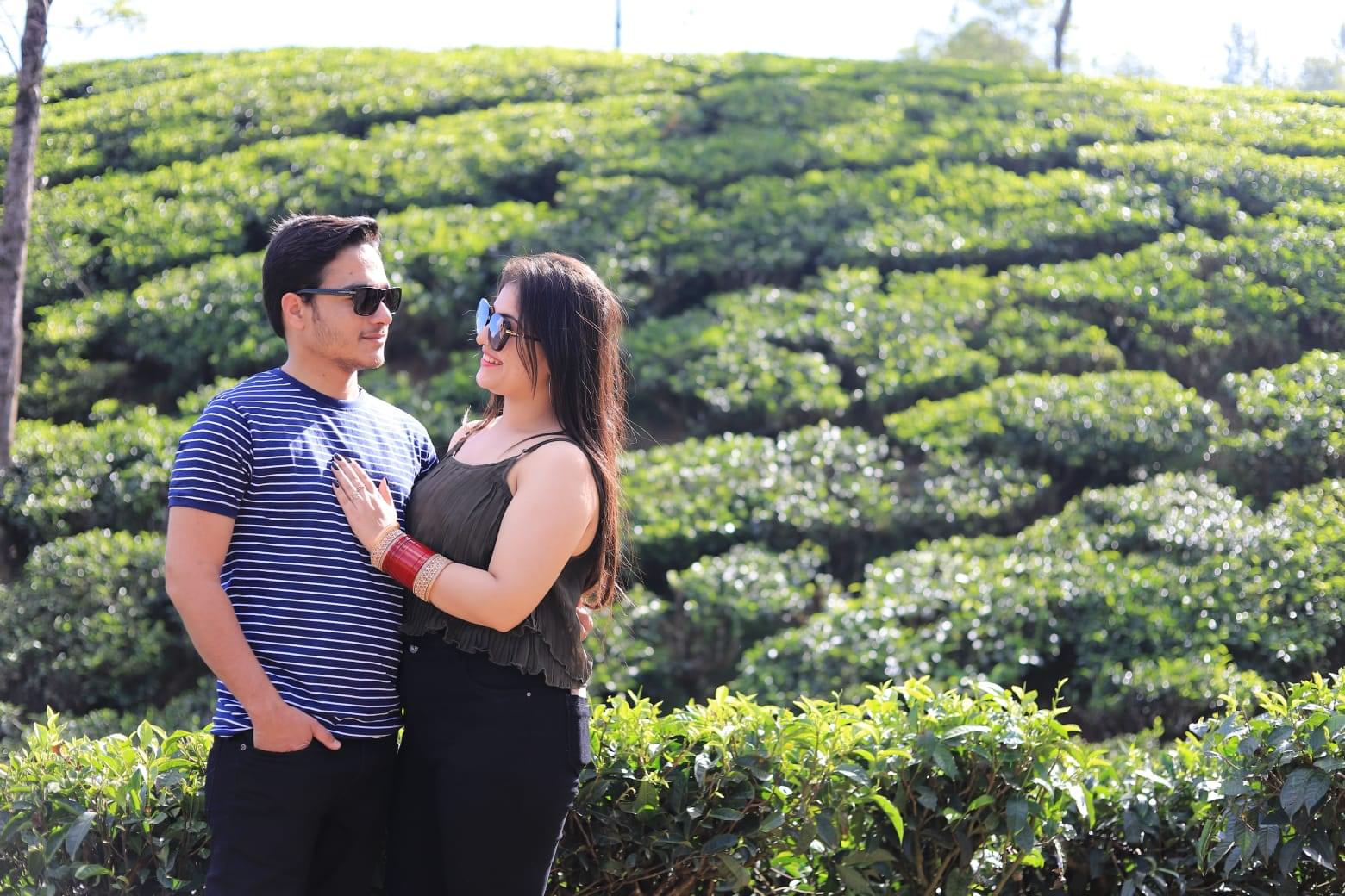 New Delhi India November 25 2019 - A couple pose for Pre Wedding shoot  inside Lodhi Garden