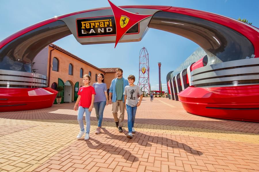 Get immersed in the world of Ferrari and take home unforgettable memories at Ferrari Land, the ultimate Ferrari theme park