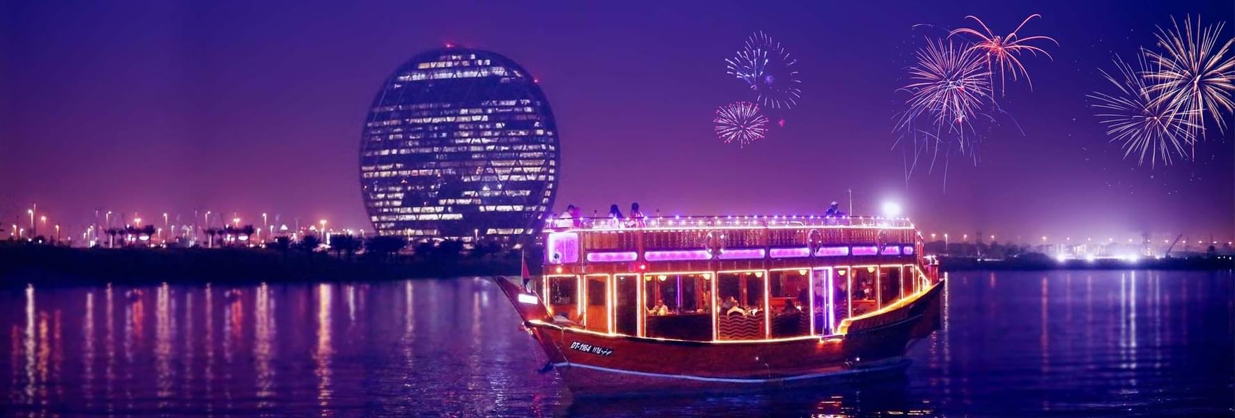 Experience a romantic setting under the stars as you dine on our enchanting Dhow boat