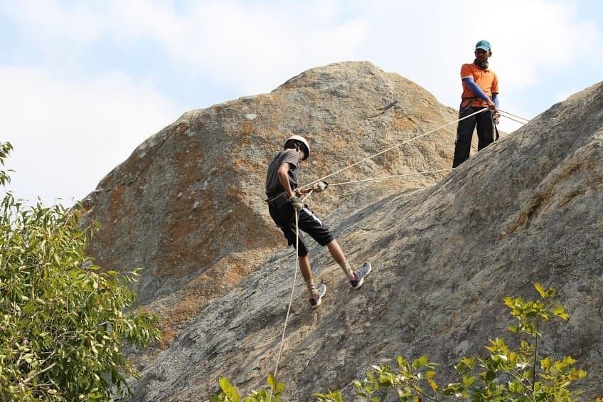 Rappelling at Ramanagara Hill Image