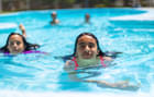 Swim and splash in the pool for a relaxing experience