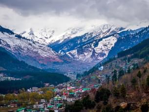 Aerial view of Manali