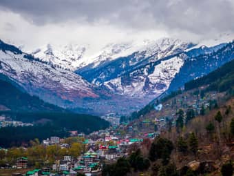 Aerial view of Manali