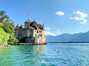 Visit Chateau De Chillon, located on the shores of Lake Geneva