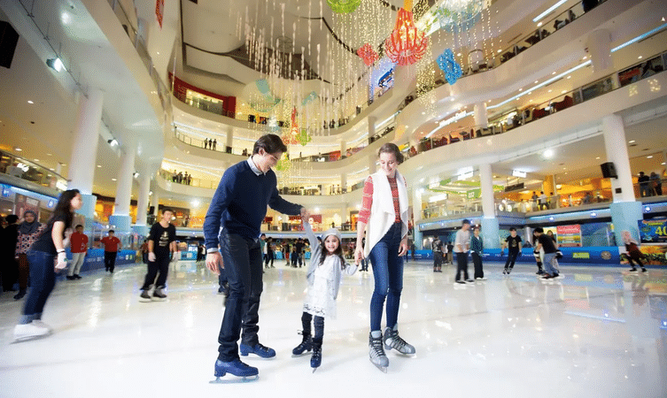 Experience the thrill of gliding on ice at Sunway Pyramid Ice 