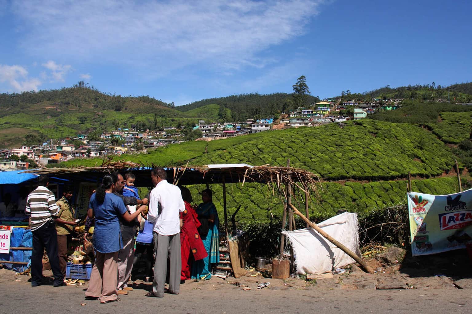 Try fresh local snacks at the stalls