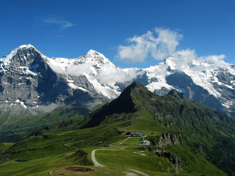 See Eiger, Mönch, and Jungfrau mountains
