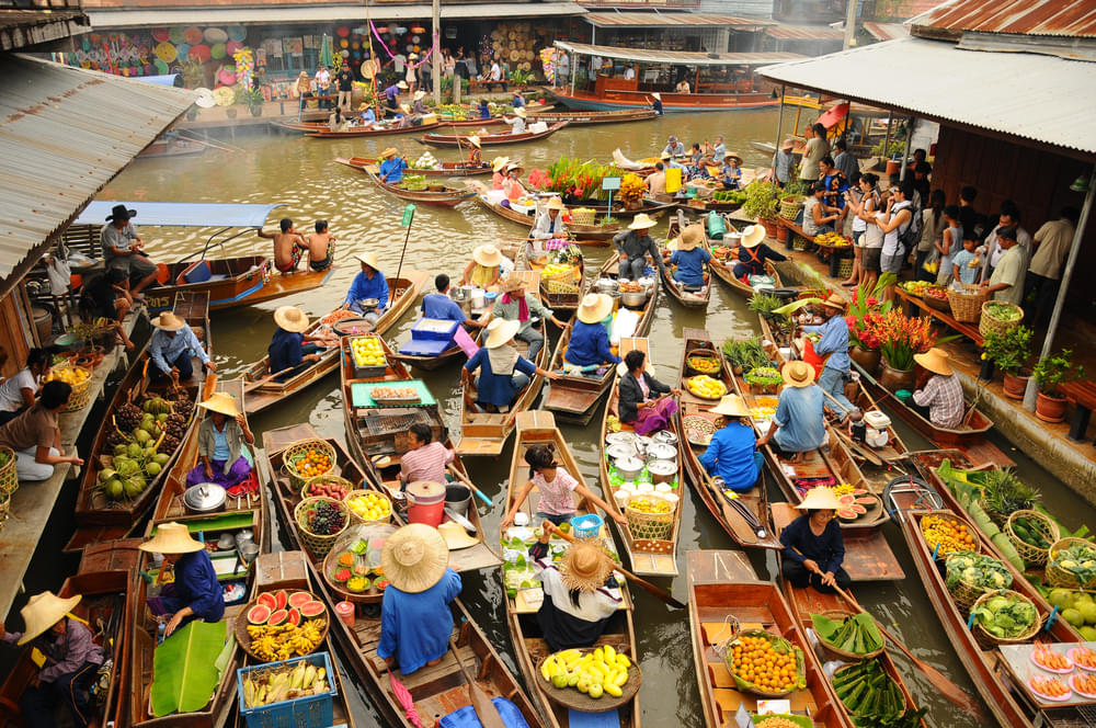 3 In 1 Tour Floating Market Rose Garden and Elephant Croc Show