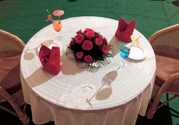 Candle Light Dinner On A Cruise In Guwahati Image