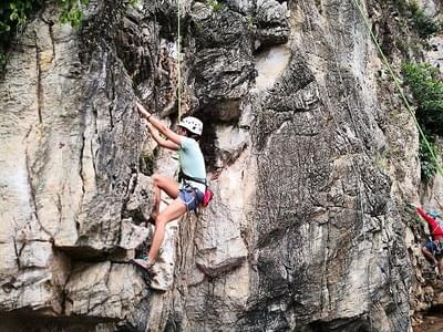 Go on an exciting rock climbing adventure in Takun