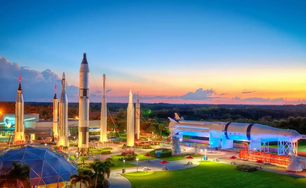 It hosts the Kennedy Space Center Visitors’ Complex