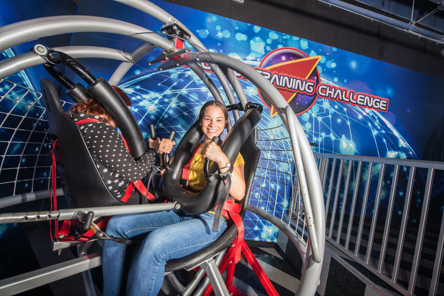 Enter the Astronaut Training Zone and take a spin in the gyroscope