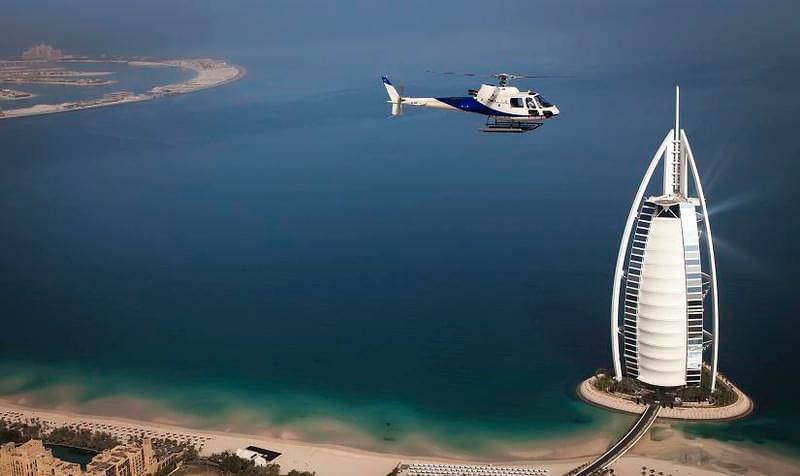 View Of Burj Al Arab From Helicopter Tour Dubai Of 25 Minutes