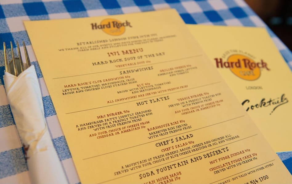 Lunch and Dinner Experience at Hard Rock Cafe, Sydney Image