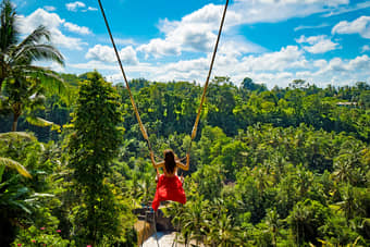 Experience jungle swing in Bali