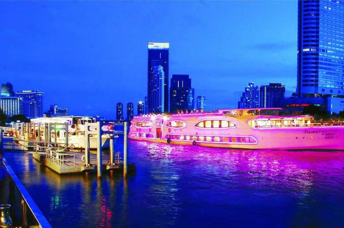 Admire the beauty of Bangkok at night with the Grand Pearl Dinner Cruise
