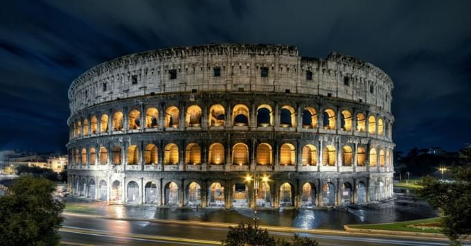 Roman Colosseum At Night