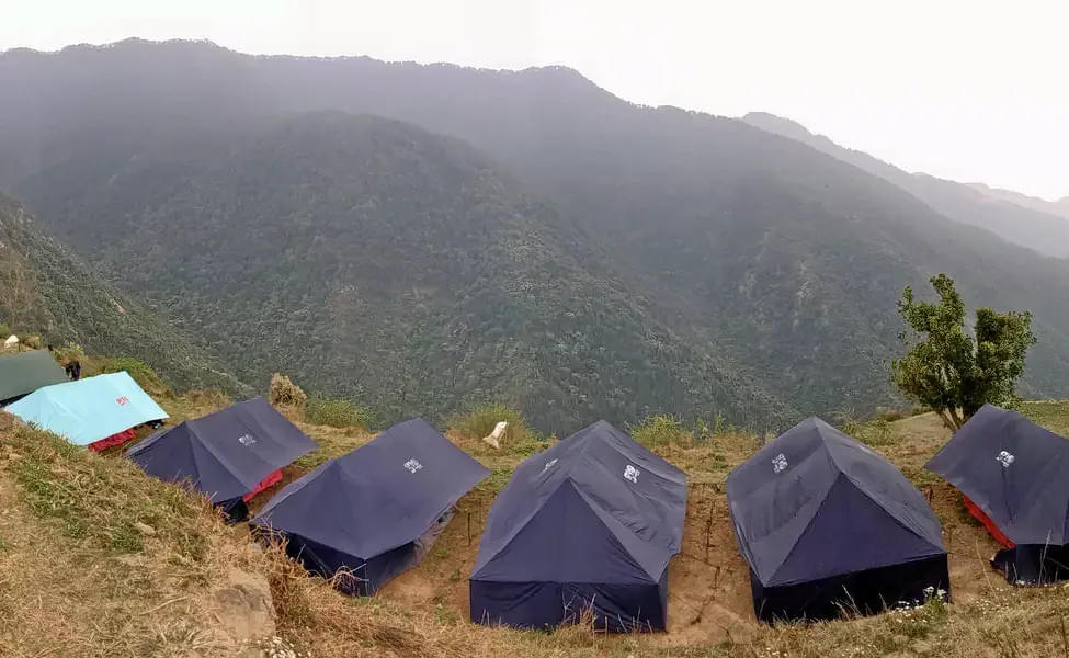 Camping at base camp 